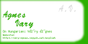 agnes vary business card